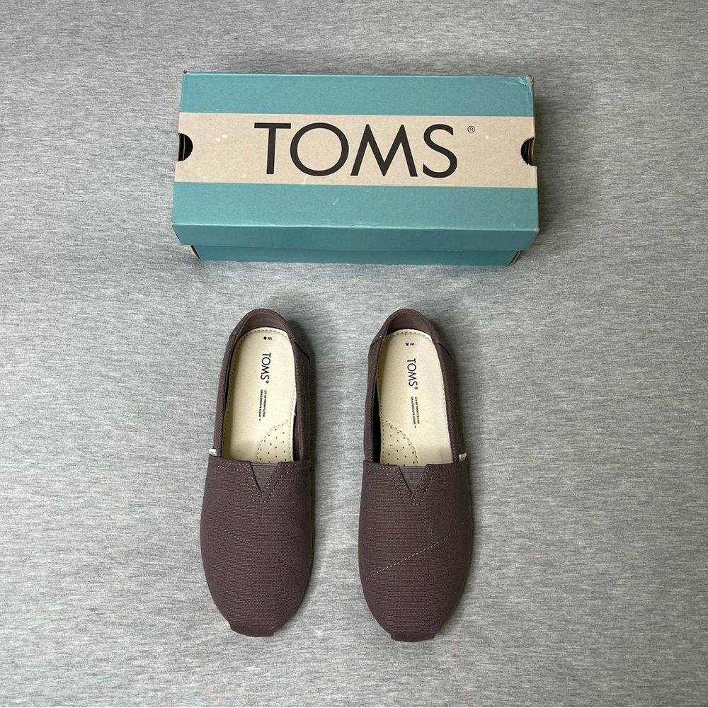 TOMS Women’s Alpargata Recycled Cotton Canvas Slip-On Loafer Shoes